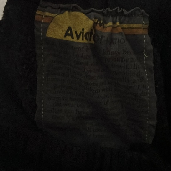 Aviator nation sweatpants. Black with orange, yellow, red and blue stripes. - Picture 2 of 3